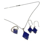 Lapis Lazuli Silver jewelry Set Hawa Model